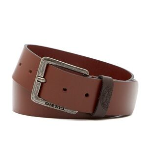 Diesel Brown Leather Belt, Size 40/100